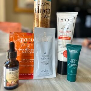 6 Piece Haircare & Styling Bundle Seybar Liquid Glass Aveda Botanical Argan Oil